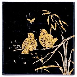 Hand-painted Japanese Aesthetic Style Tile by Minton Hollins & Co. C1880 AE4
