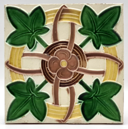 Art Nouveau Tile Belgium Usines Produits Céramiques de la Dyle Wijgmaal C1910
