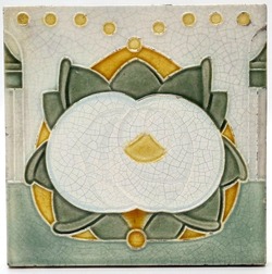 Art Nouveau Tile Belgium Céramiques de la Dyle, Wijgmaal C1900