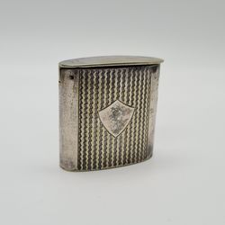 Antique Silver Plated Metal Vesta Case Match Safe Holder