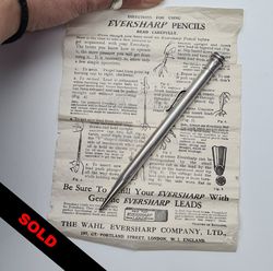 Sterling Silver Wahl Eversharp Mechanical Pencil London in 1934