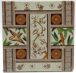 Fireplace Tile Aesthetic Design by Greatbatch made by T. G. & F. Booth C1885