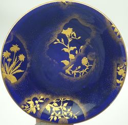 Royal Worcester Cobalt Blue & Gold Plate C1800