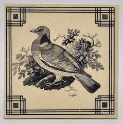 Victorian Tile English Birds Series Maw & Co Broseley Salop C1882