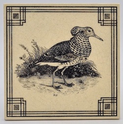 Victorian Tile English Birds Series Maw & Co Broseley Salop C.1882