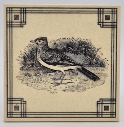 Victorian Tile Skylark English Birds Series Maw & Co Broseley Salop C1882