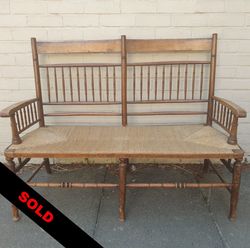 Arts And Crafts William Morris Style Double Seat Sussex Chair Bench