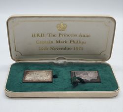 Royal Wedding Silver Stamp Replicas HRH Princess Anne Captain Mark Phillips 1973