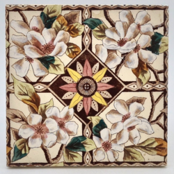 Antique Fireplace Tile Floral Design T. G. & F. Booth C1885