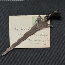 Letter Opener Malaysian Silver Kris with Ebonised Handle