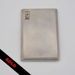 Deakin & Francis Birmingham Solid Silver and 9ct Gold Cigarette Case 1934