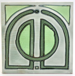 Art Nouveau Continental Modernist Tubelined Tile C1910