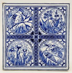 Antique Minton Tile Aesthetic Movement Designed by John Windsor Bradburn C1880