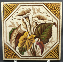 Victorian Fireplace Tile Peace Lilies Design By The Decorative Art Tile Co AE1