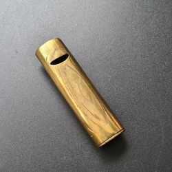 Rare Victorian Brass Combination Vesta Case Match Holder & Whistle