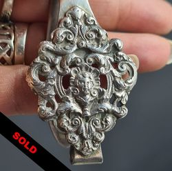 Antique Silver Art Nouveau Dutch Chatelaine Clip